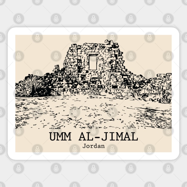 Umm Al-Jimāl - Jordan Magnet by Lakeric